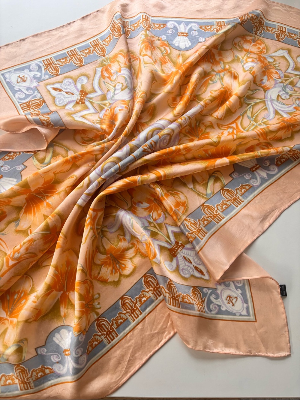Pure Silk Handmade Floral Scarf